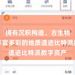 拥有沉积构造、古生物化石等丰富多彩的地质遗迹比特派数字资产