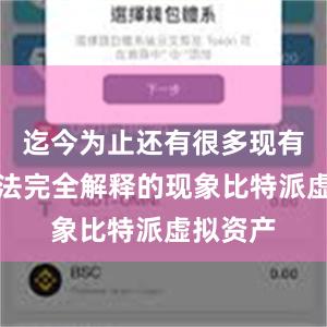 迄今为止还有很多现有理论无法完全解释的现象比特派虚拟资产