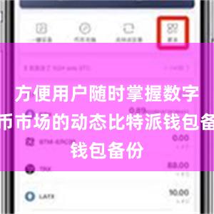 方便用户随时掌握数字货币市场的动态比特派钱包备份
