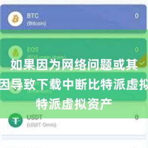 如果因为网络问题或其他原因导致下载中断比特派虚拟资产